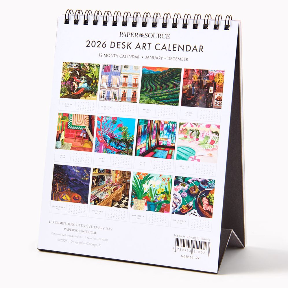 Alternative view of 2026 Paper Source Desk Art Easel Calendar
