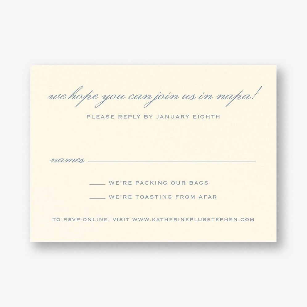 Wine Country Response Card