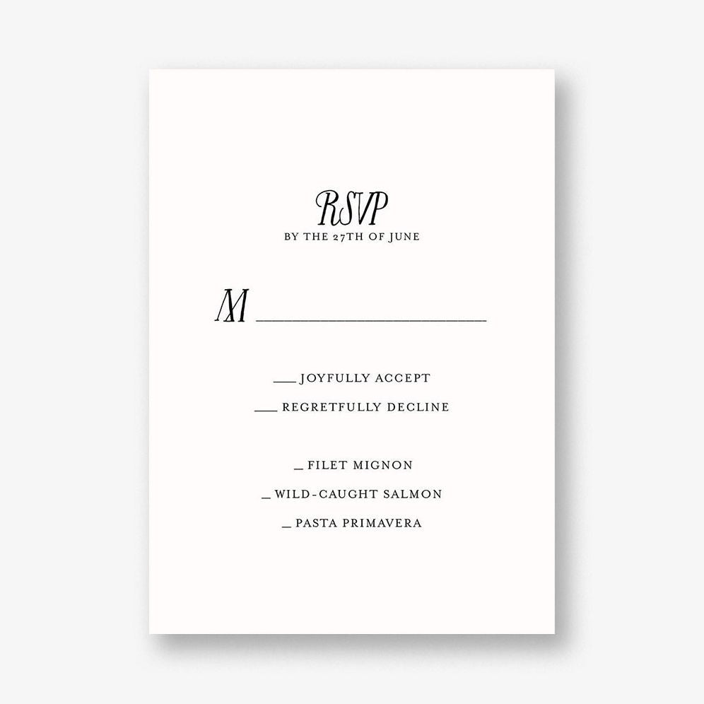 Miss Lila Response Card