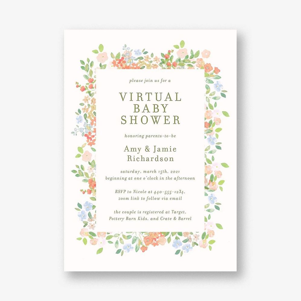 Painted Meadow Baby Shower Invitation