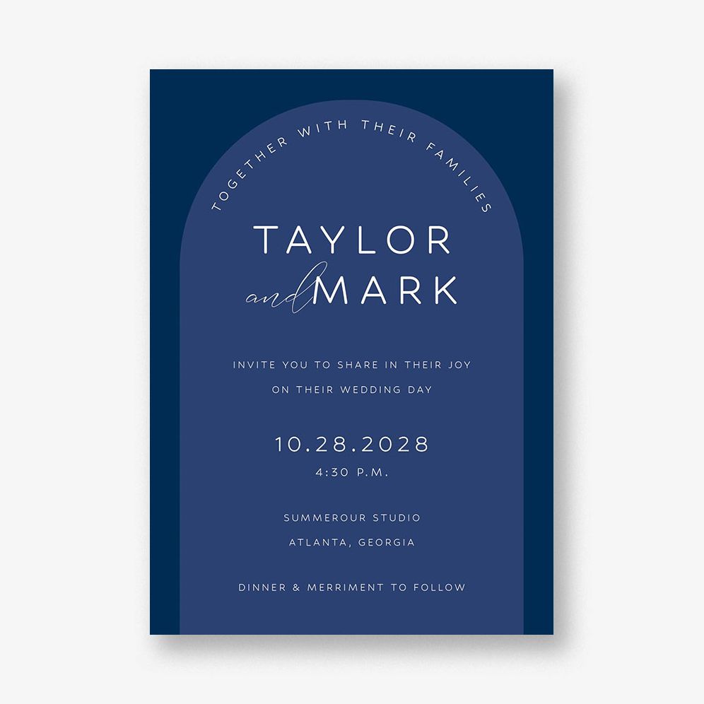 Colorful Arch Wedding Invitation