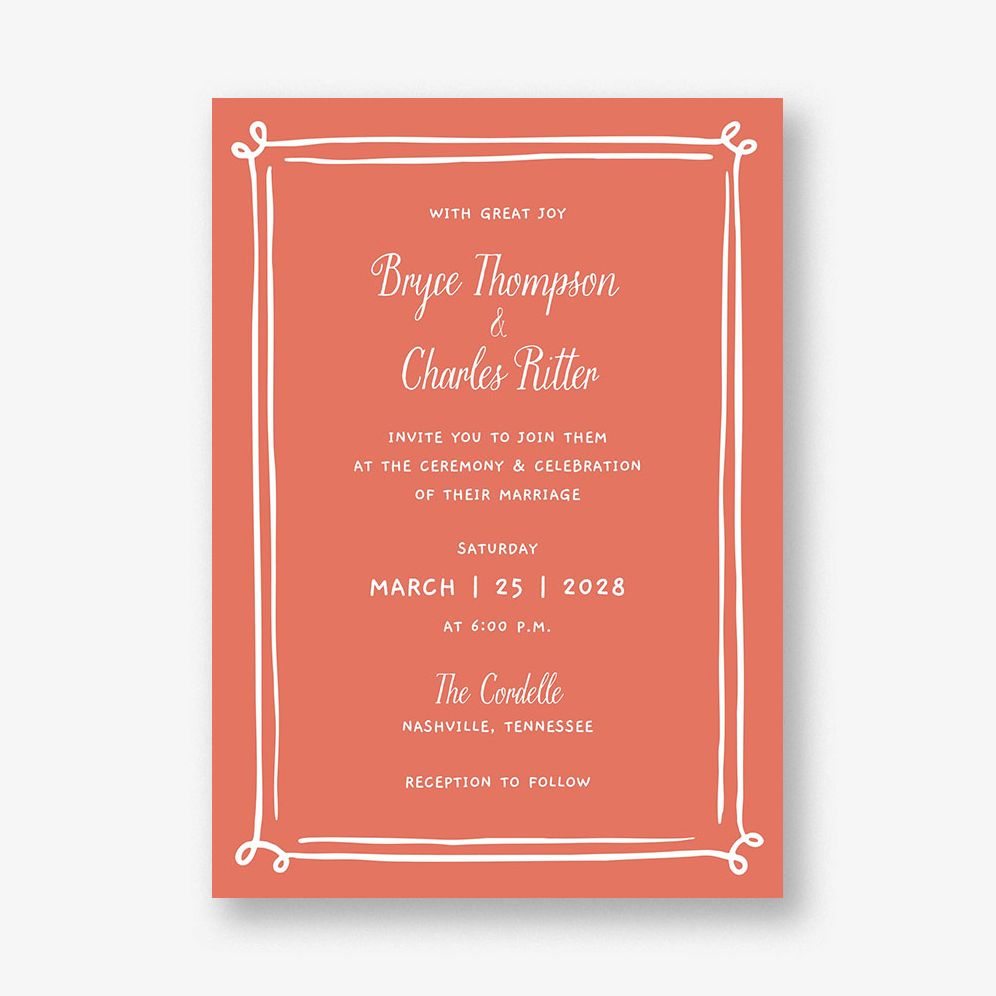 Whimsical Hand Drawn Border Invitation