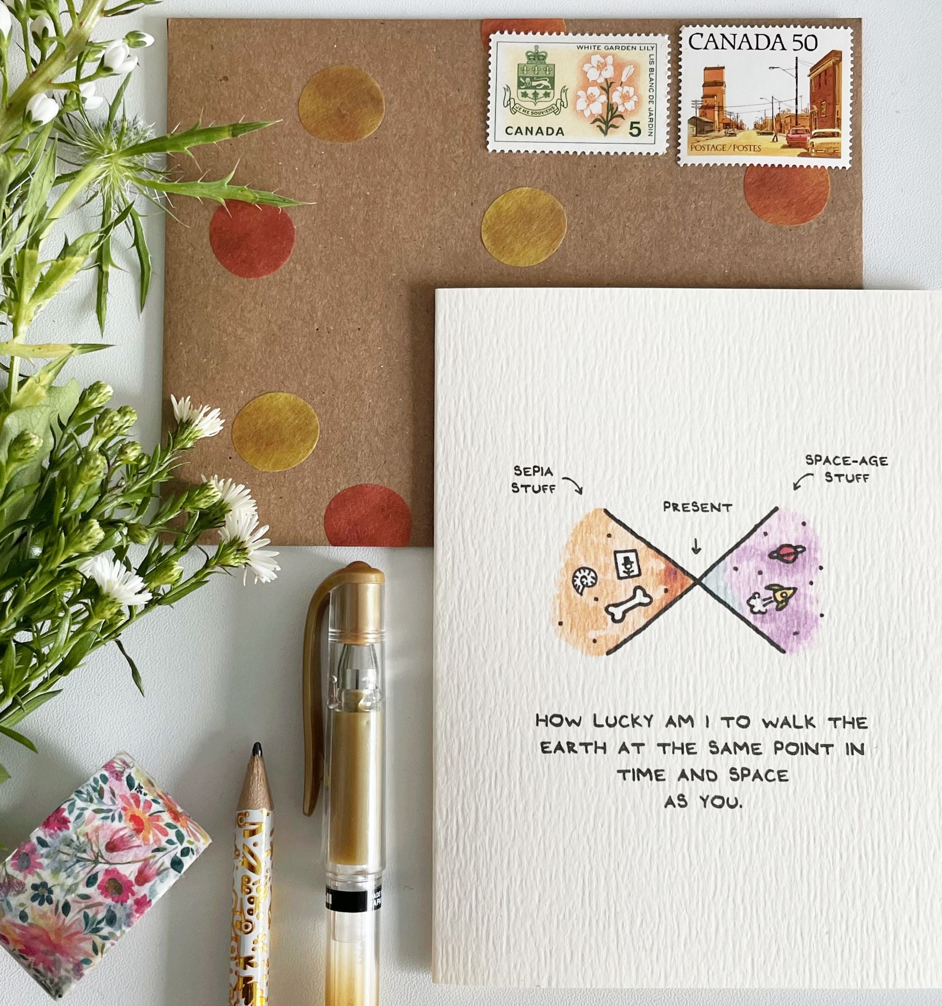 Alternative view of How Lucky Am I? Friendship Card
