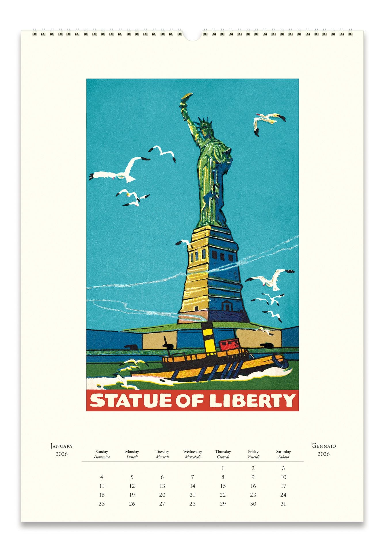 Alternative view of 2026 Cavallini New York Wall Calendar