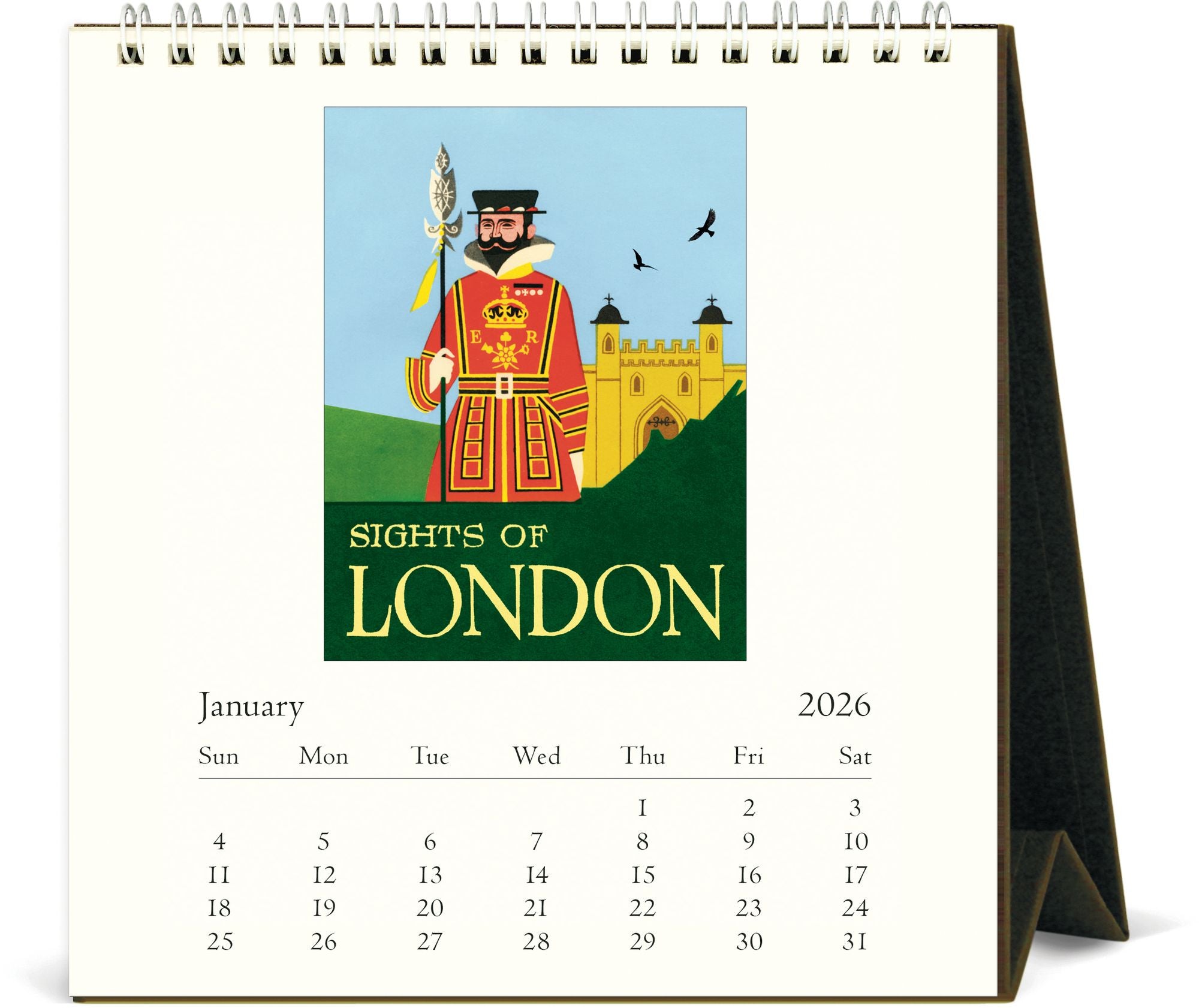 Alternative view of 2026 Cavallini London Desk Calendar