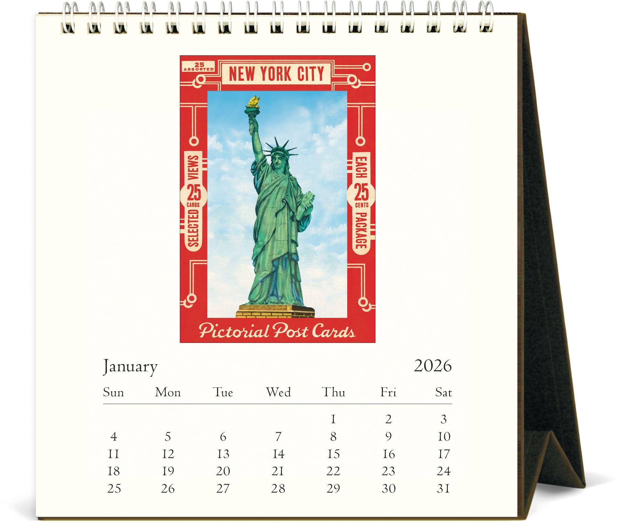 Alternative view of 2026 Cavallini New York Desk Calendar