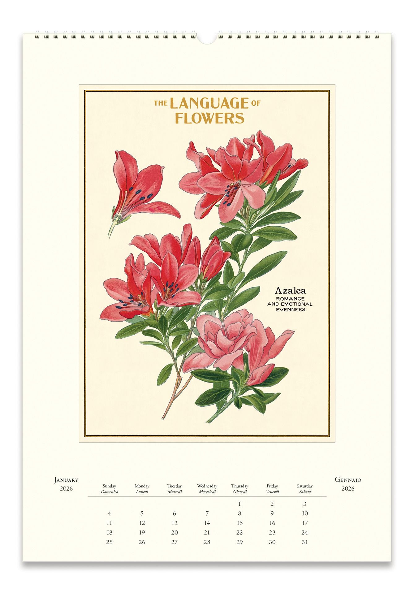 Alternative view of 2026 Language of Flowers Wall Calendar