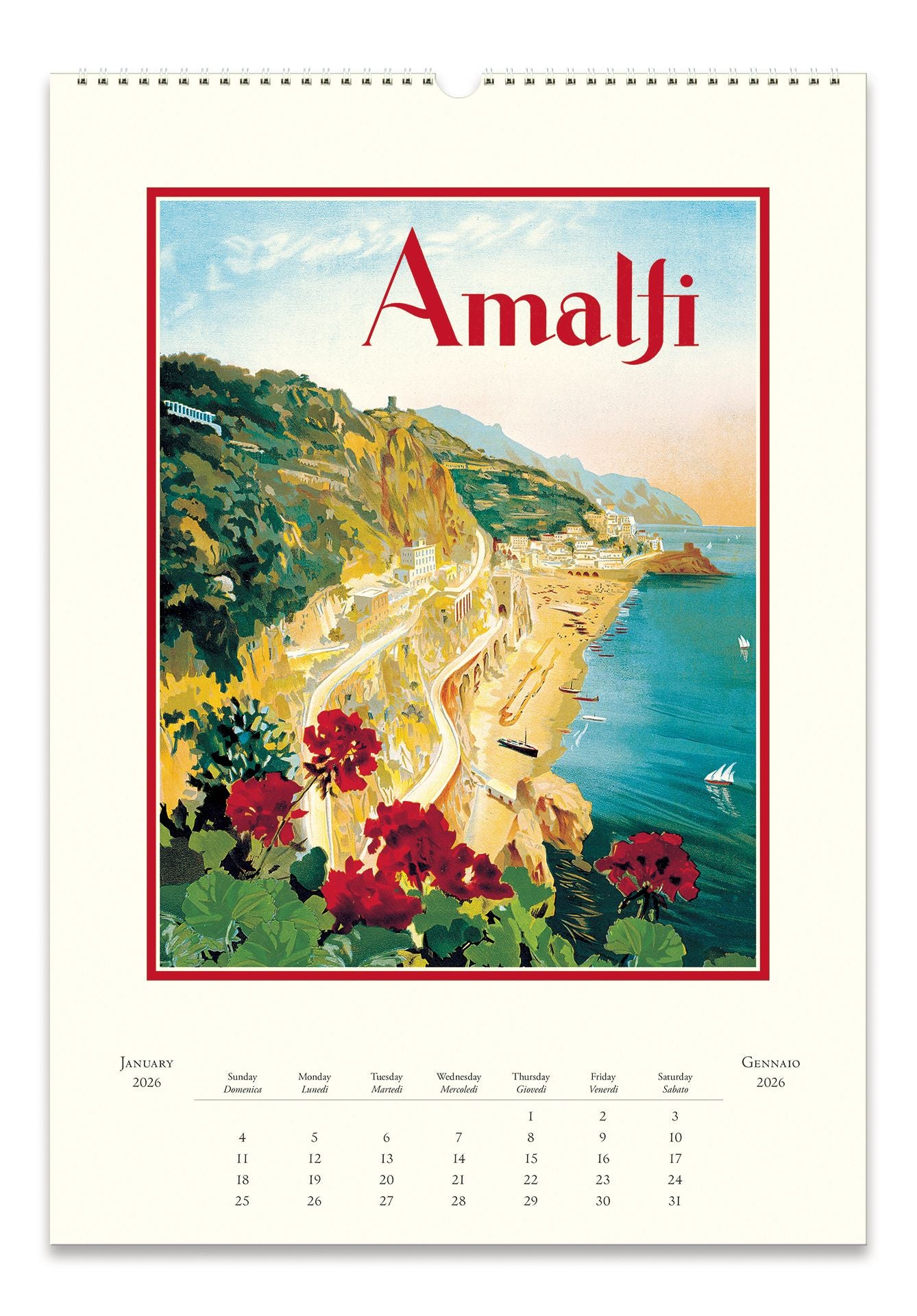 Alternative view of 2026 Cavallini Italia Wall Calendar