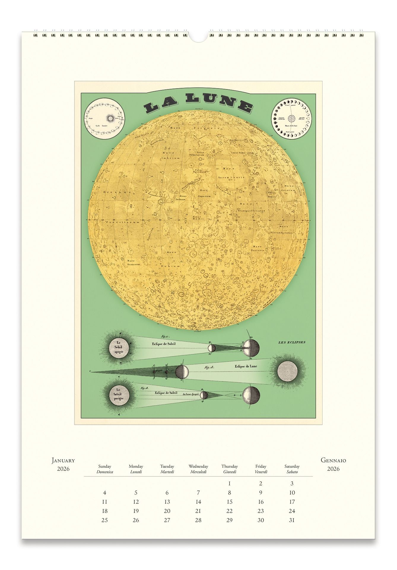 Alternative view of 2026 Astronomy Wall Calendar