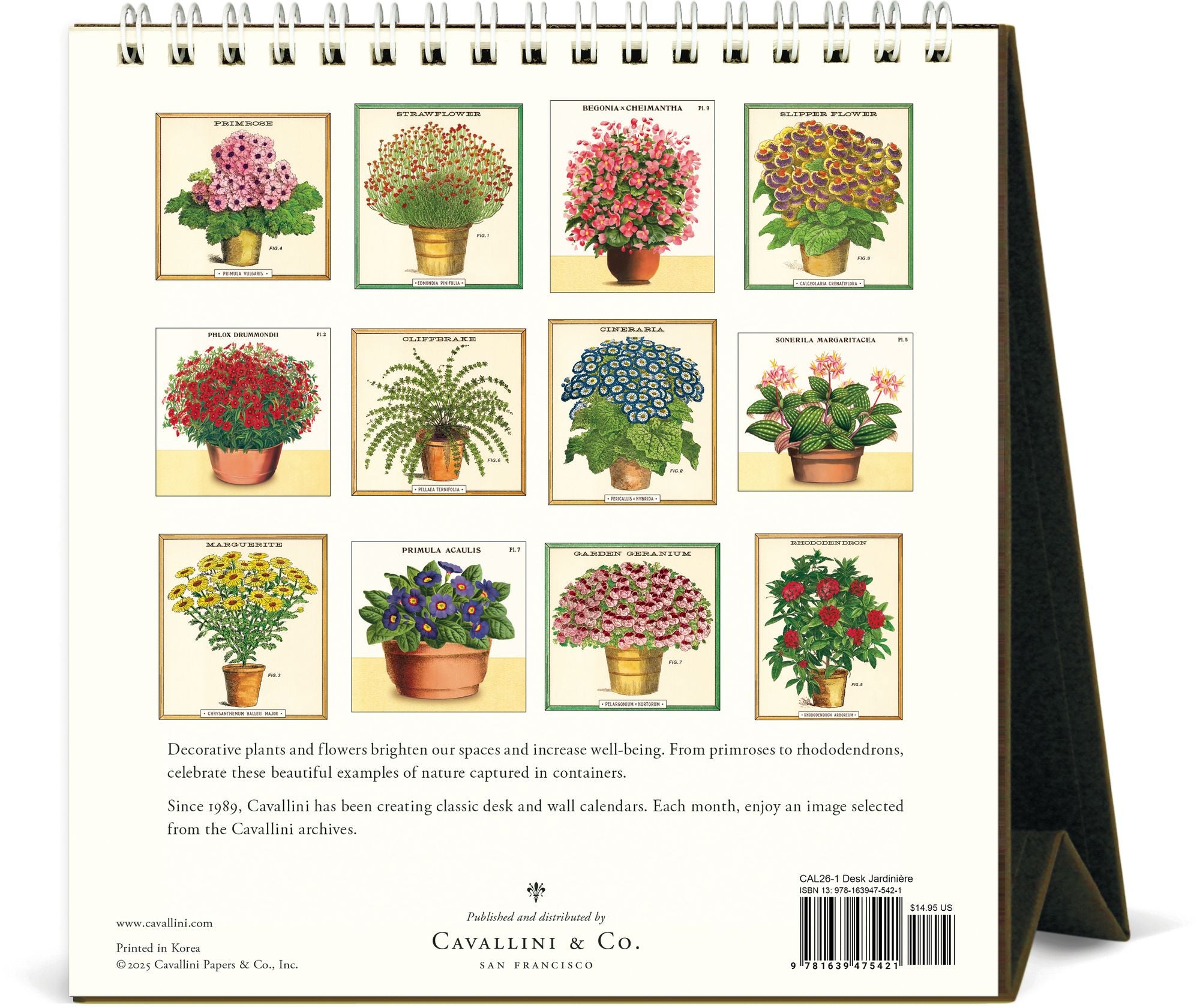 2026 Cavallini Jardiniere Desk Calendar - Image 3