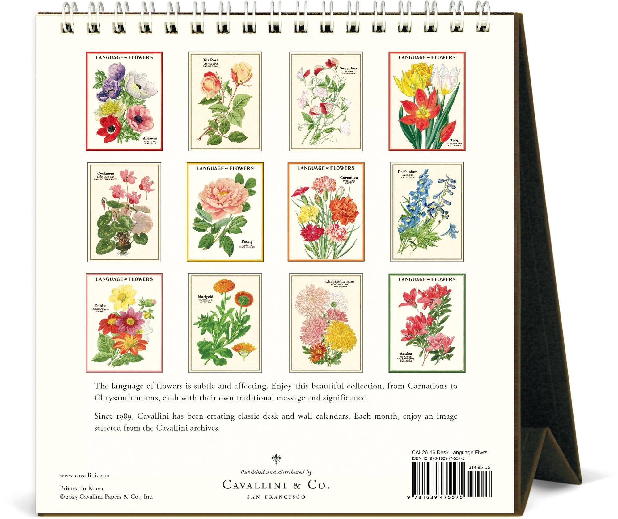 2026 Language of Flowers Desk Calendar - Image 3