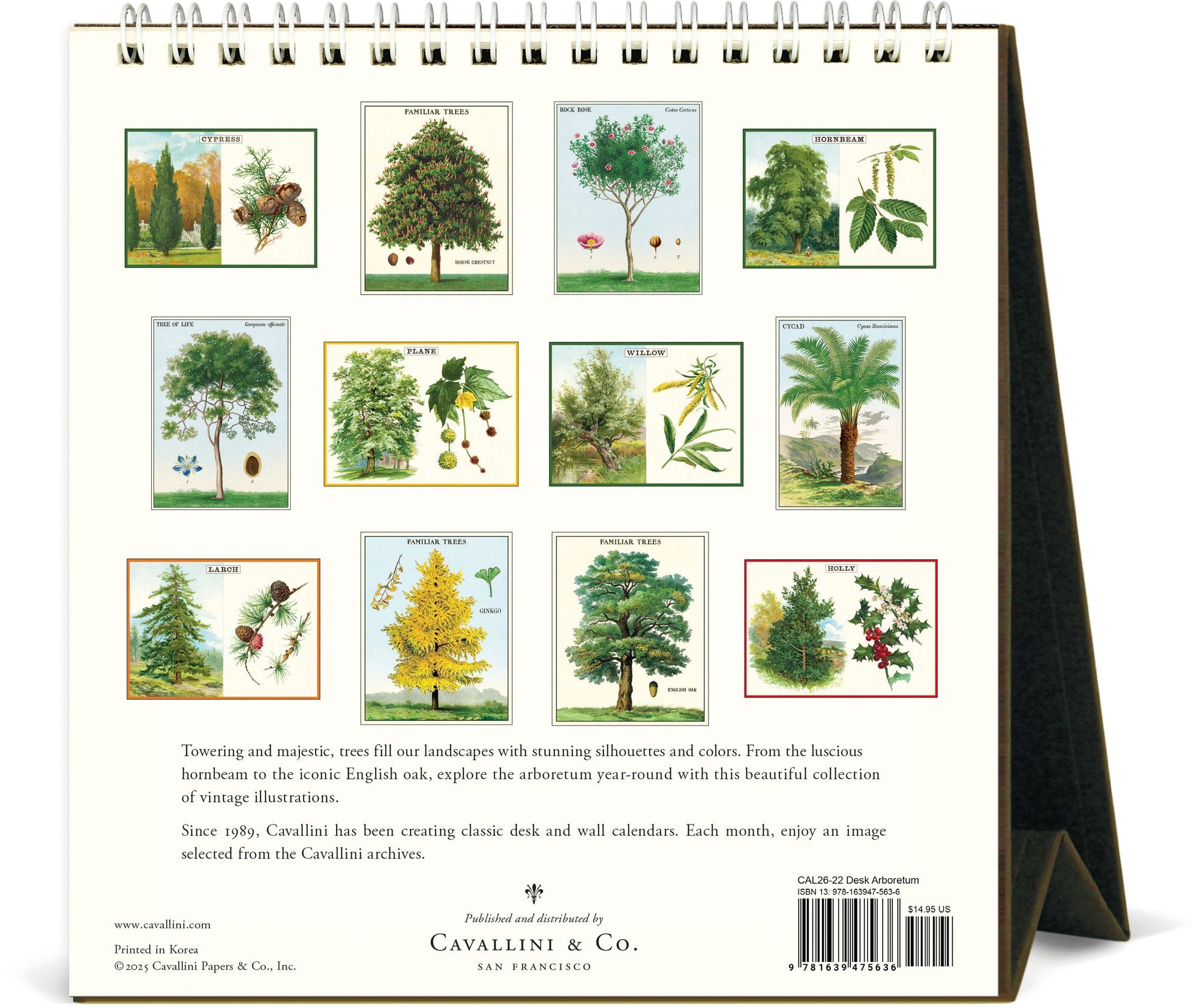 2026 Cavallini Arboretum Desk Calendar - Image 3