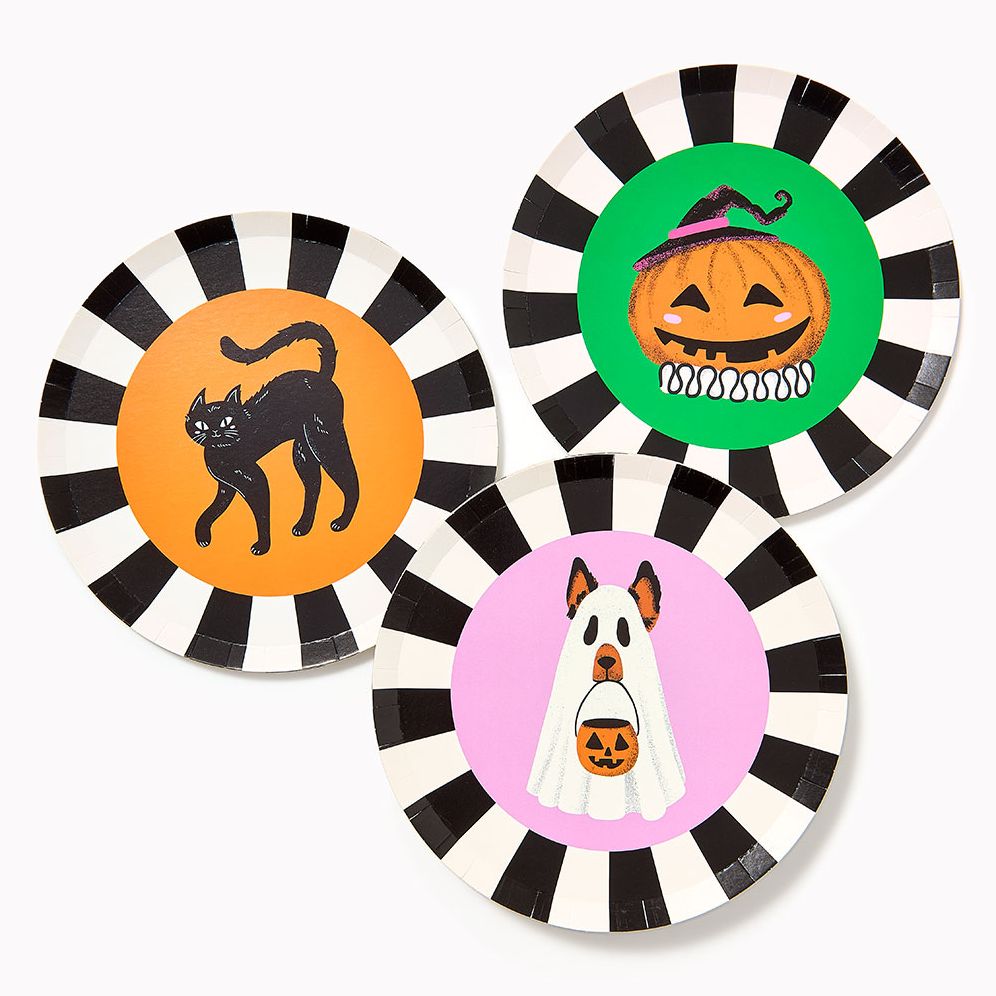 Alternative view of Assorted Halloween Cat and Pumpkin Plates