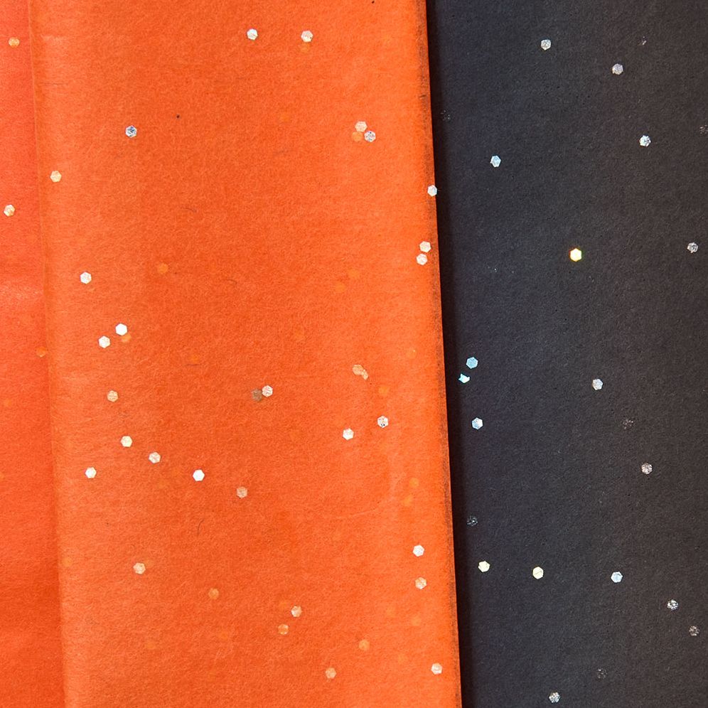 Alternative view of Black and Orange Gemstone Tissue Paper