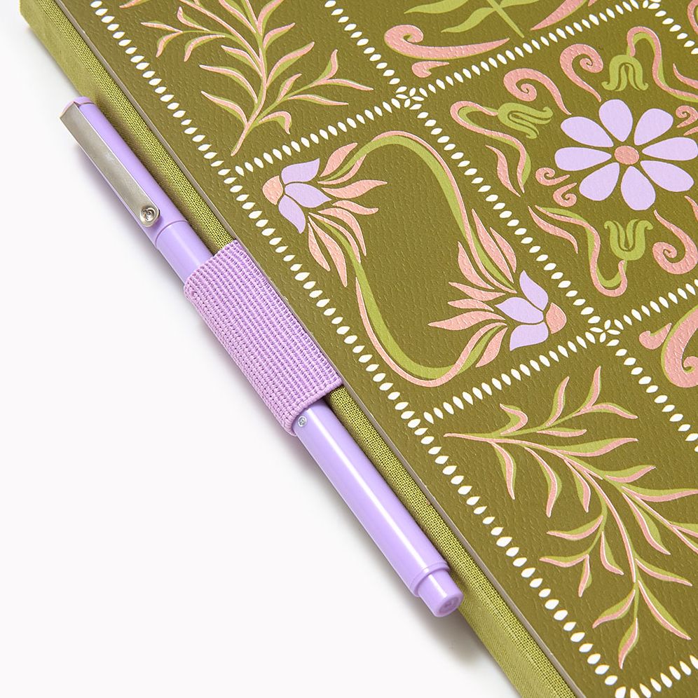Alternative view of Paper Wasp Floral Tile Coptic - Limited Edition