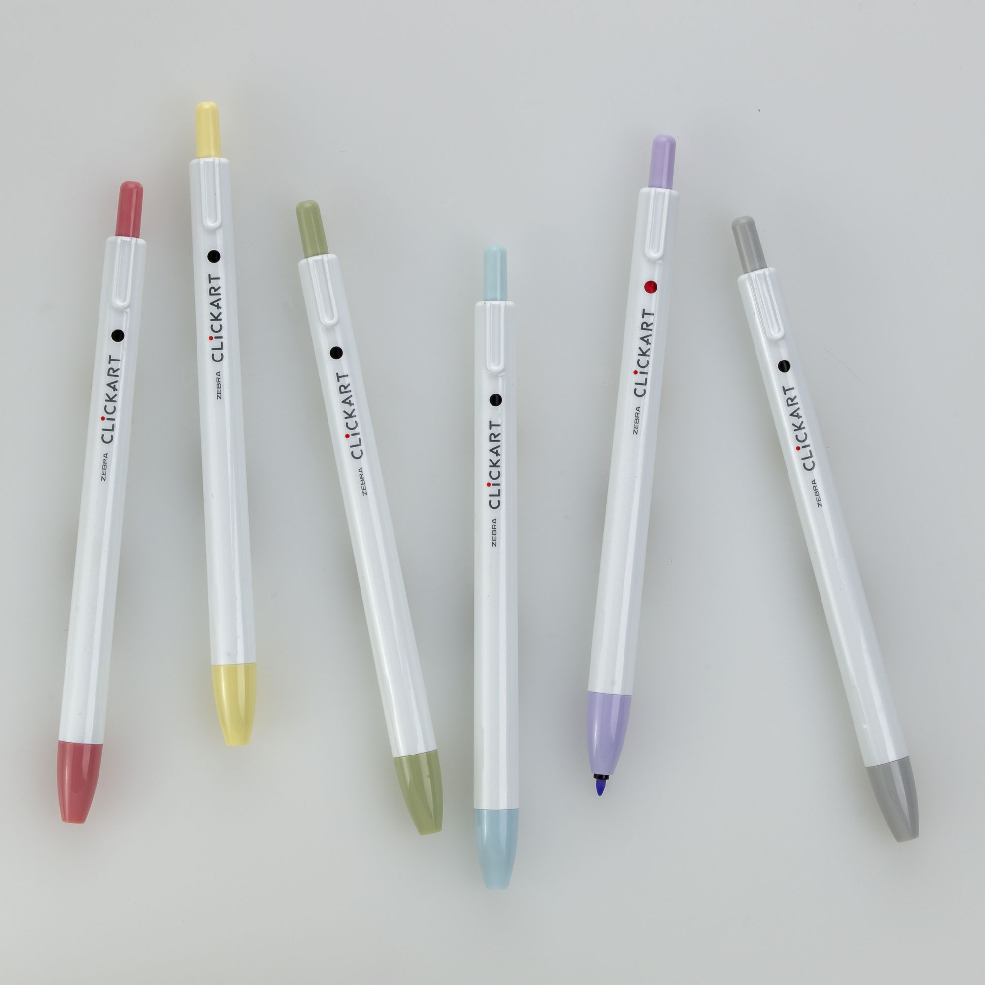 Alternative view of ClickArt Retractable Felt Tip Marker Mild Assorted 6pk