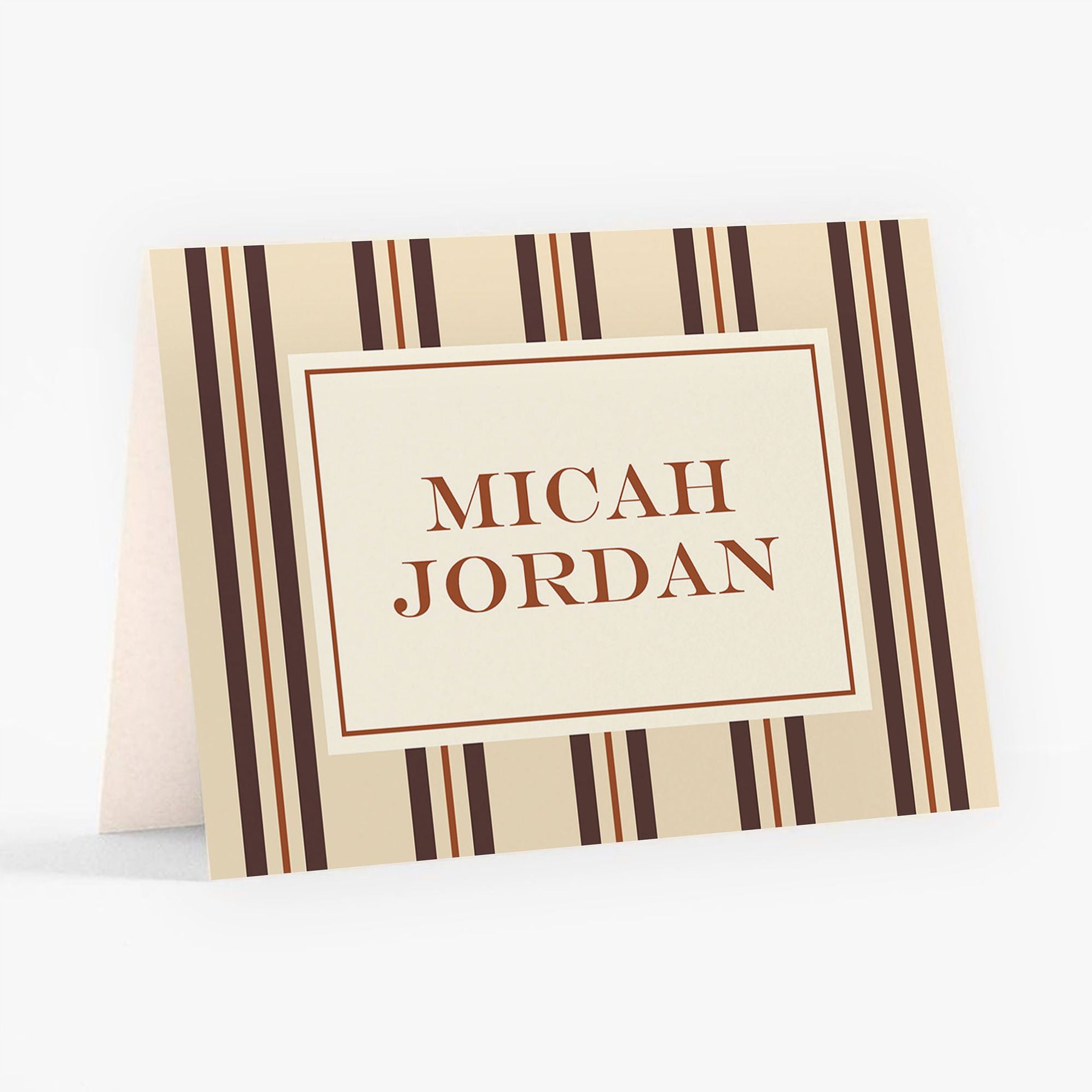 Alternative view of Pinstripe Bar Mitzvah Stationery