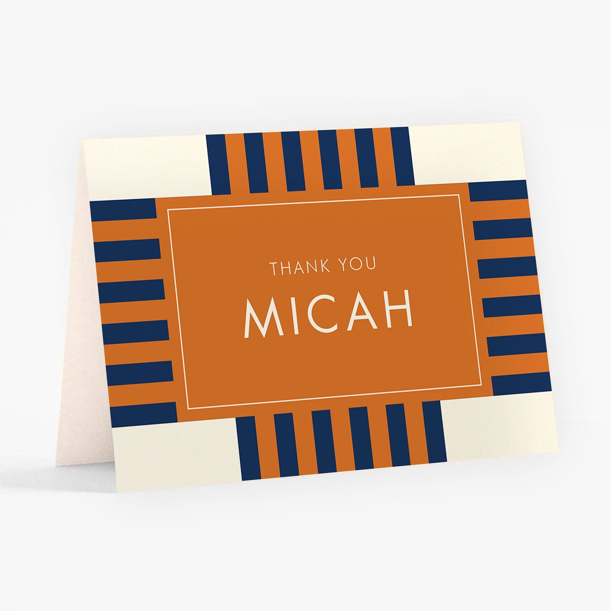 Alternative view of Striped Geo Bar Mitzvah Stationery