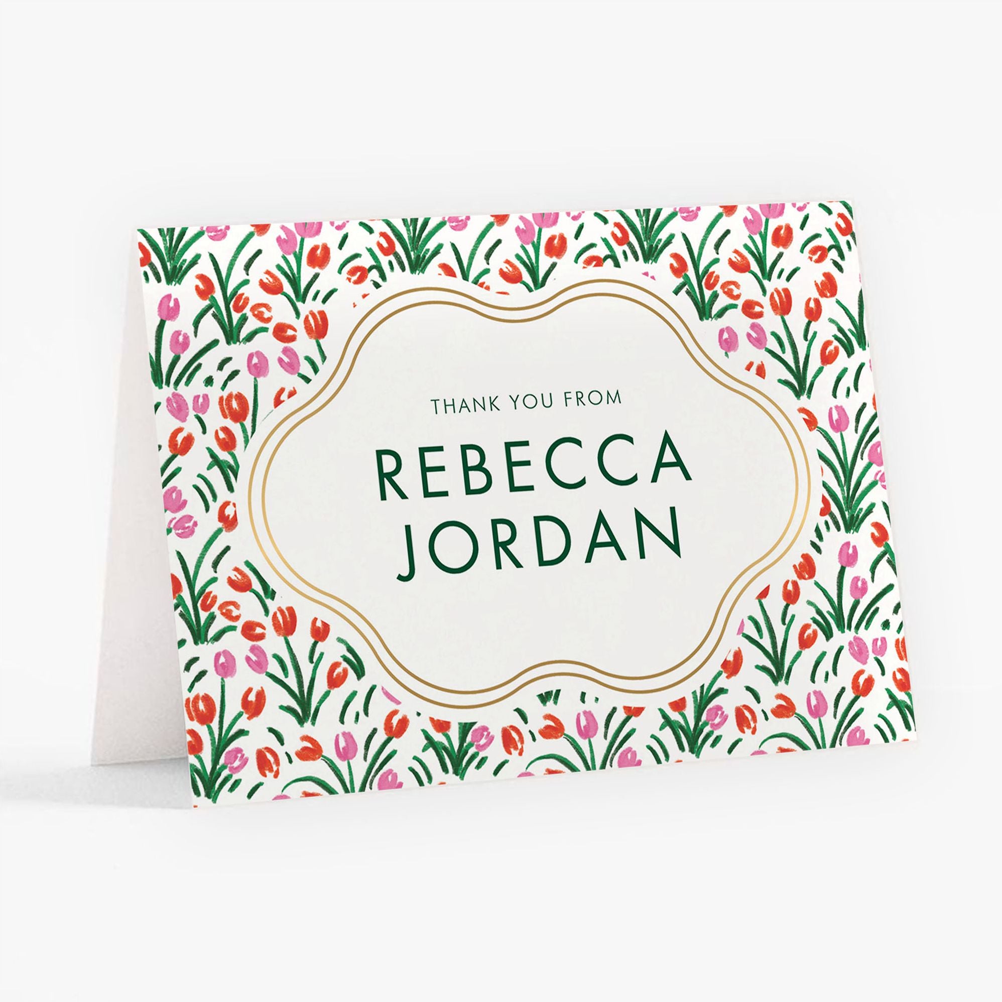 Tulip Field Foil Bat Mitzvah Stationery - Image 3