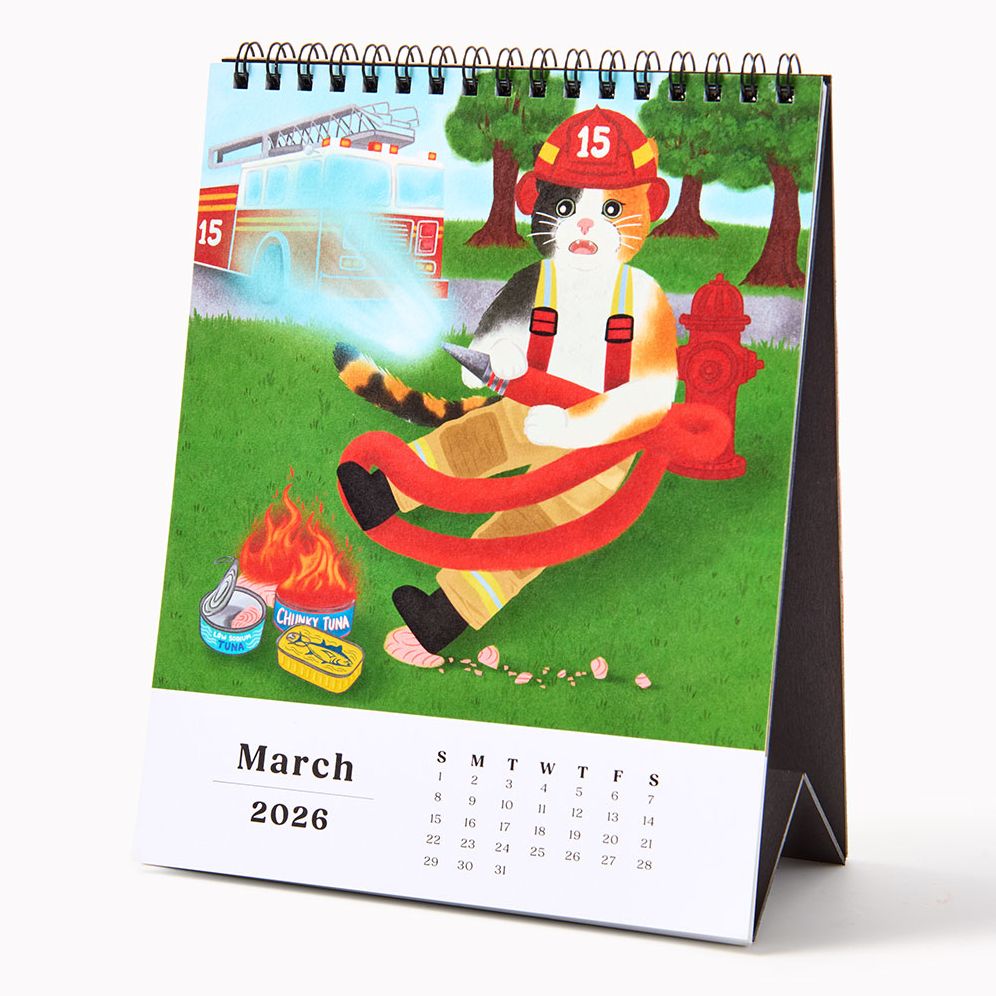 2026 Paper Source Catitude Desk Easel Calendar - Image 4