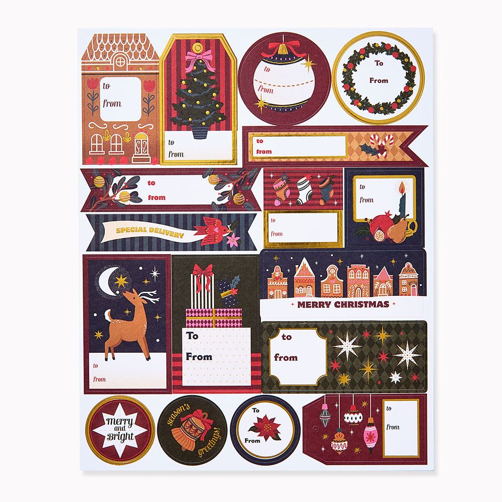 Alternative view of Christmas Jeweltones Adhesive Lables