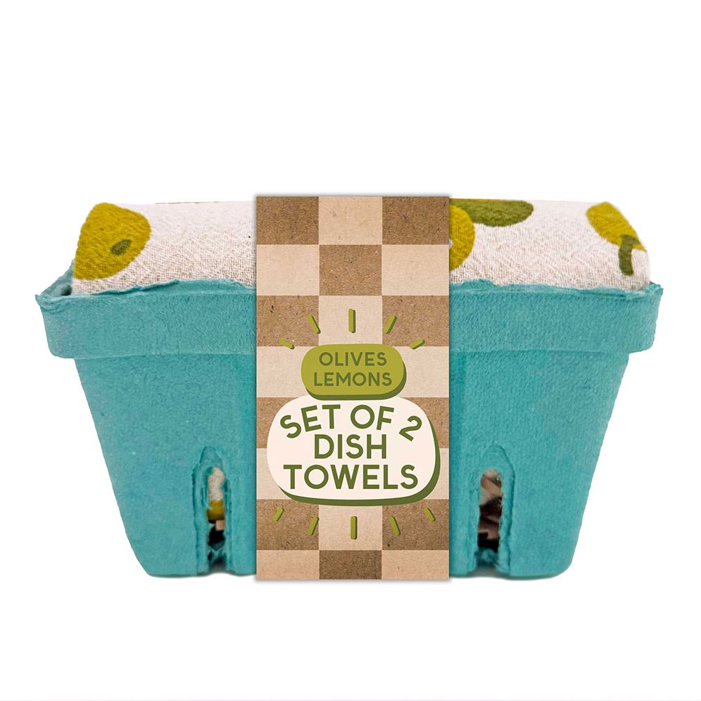 Olives and Lemons Tea Towel Set - Image 2