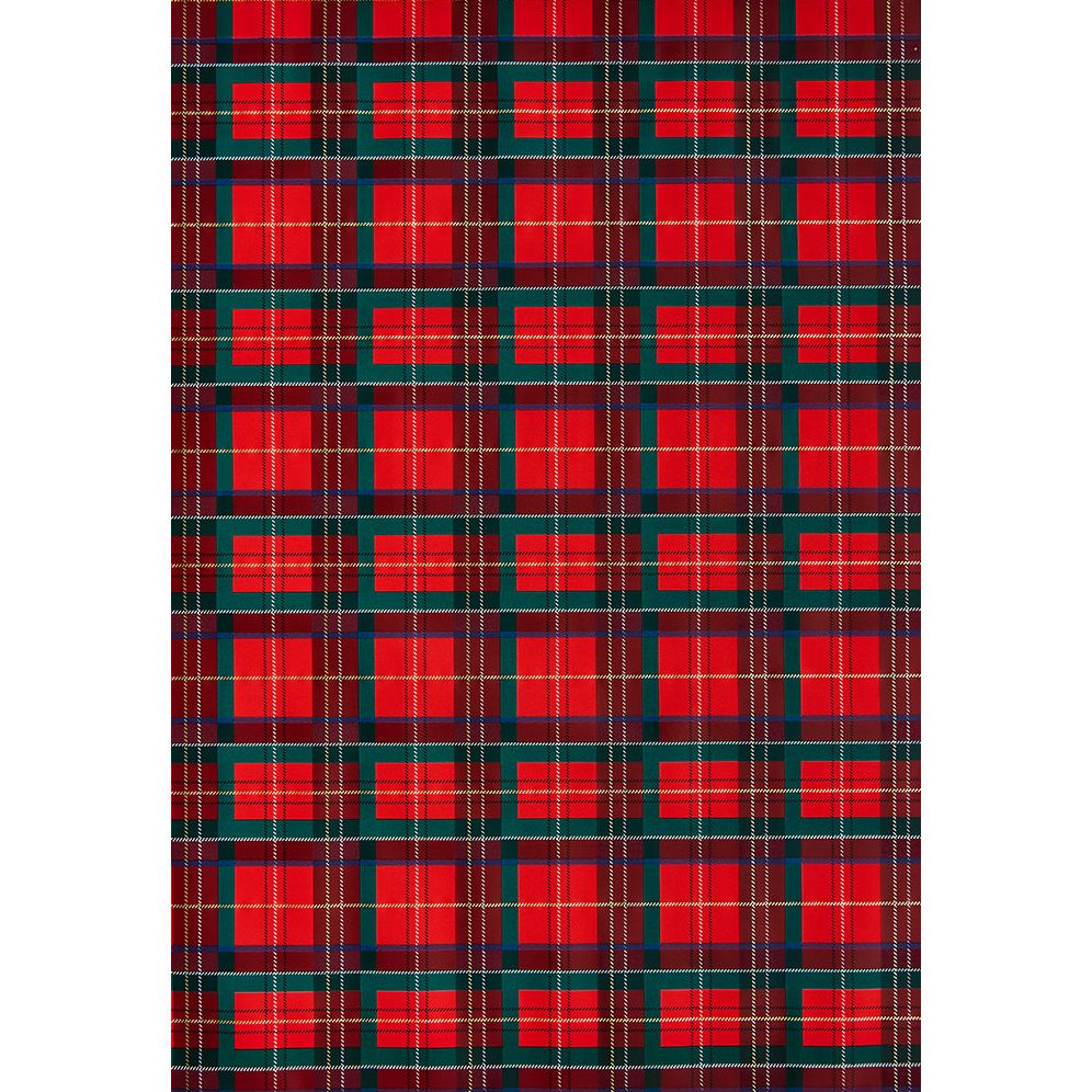 Alternative view of Holiday Plaid Stone Wrapping Paper