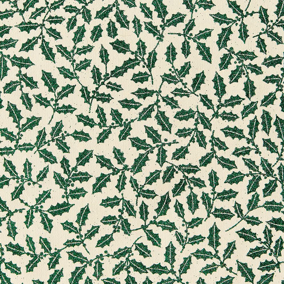 Holiday Glitter Leaves Handmade Paper - Image 2