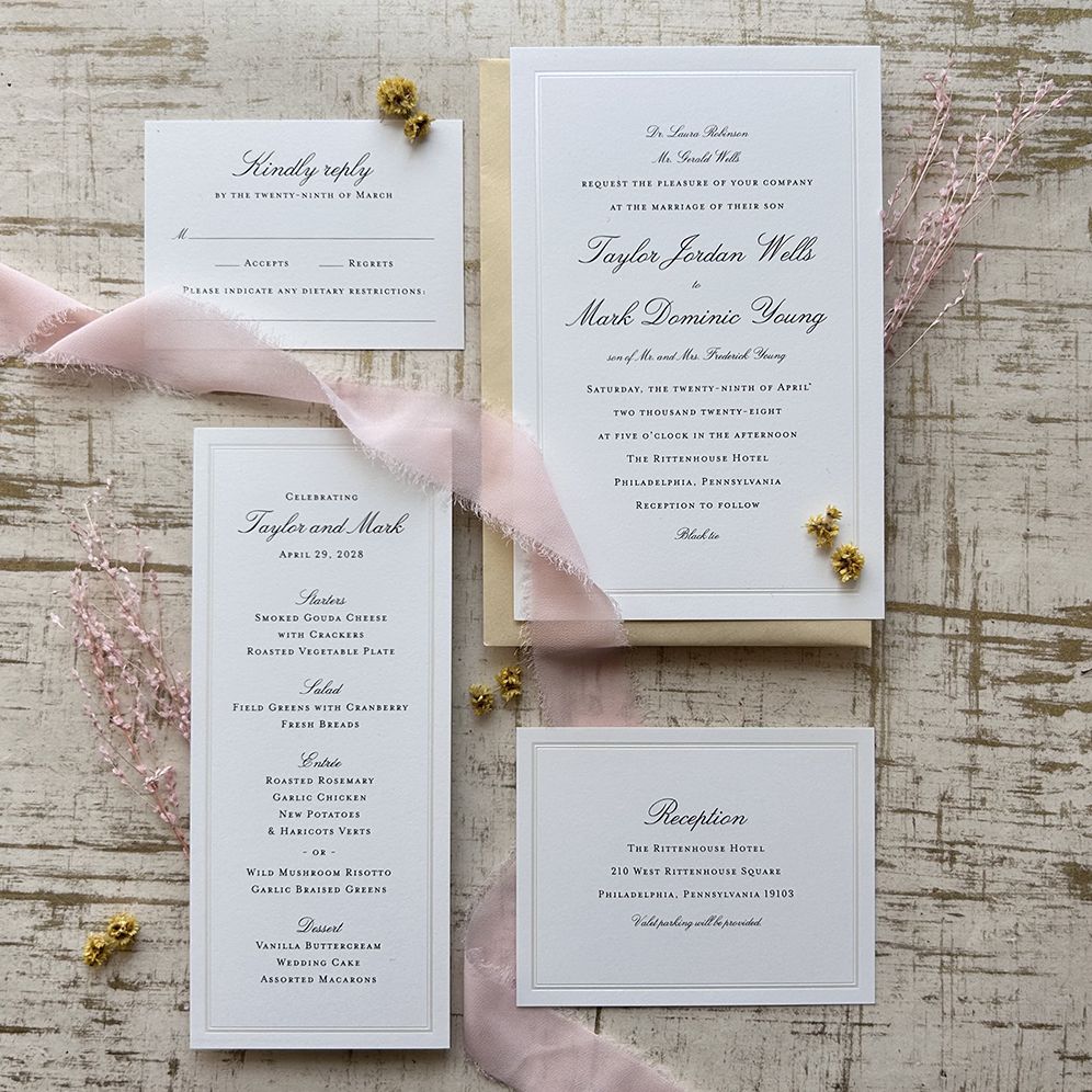 Alternative view of Timeless Elegance Wedding Invitation