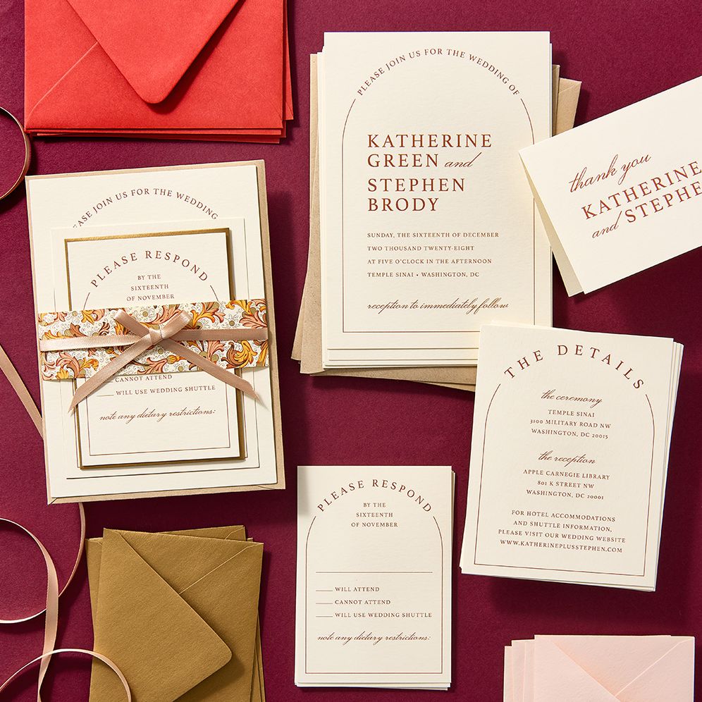 Alternative view of Minimal Arch Wedding Invitation