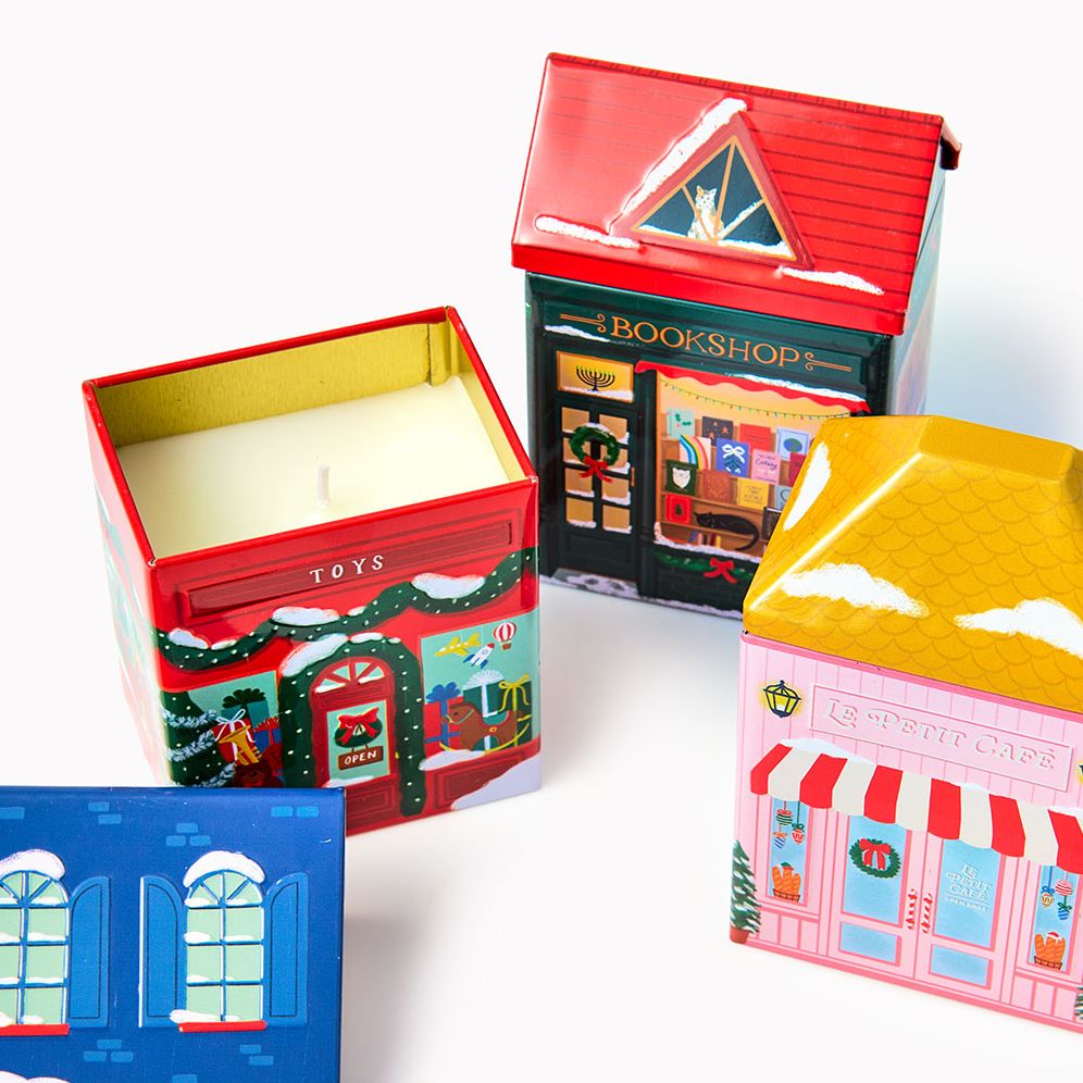 Alternative view of B&N Exclusive Holiday Village Tin Candles - Set of 3