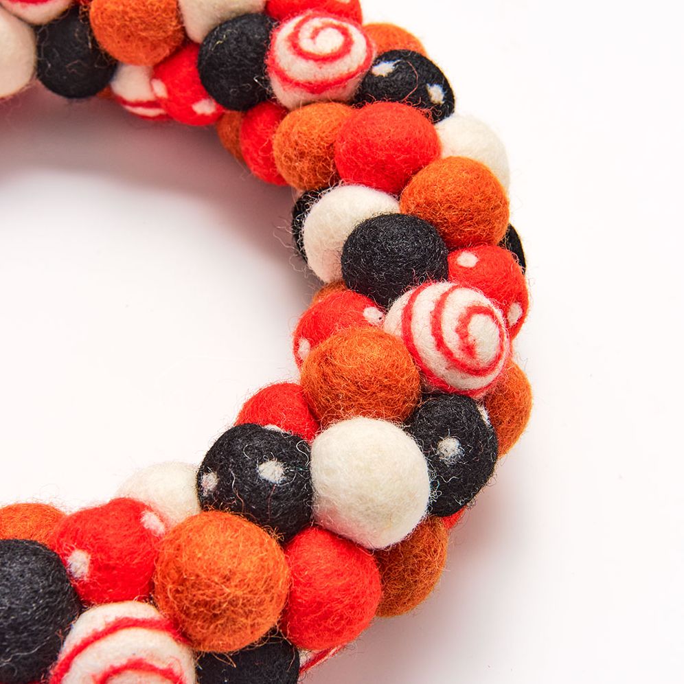 Alternative view of Halloween Felt Pom Wreath