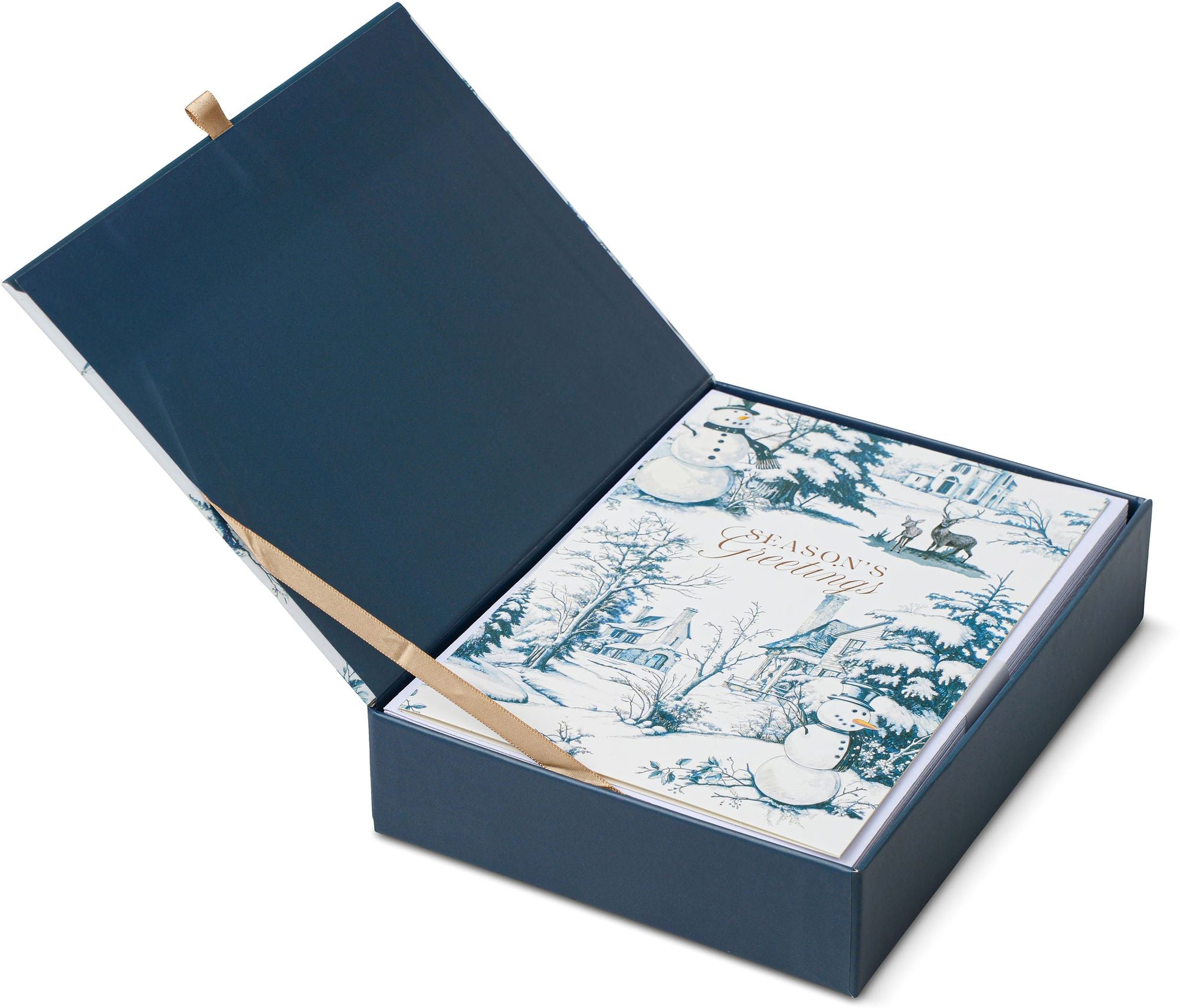 Alternative view of Season's Greetings Toile Boxed Christmas Cards Set of 20