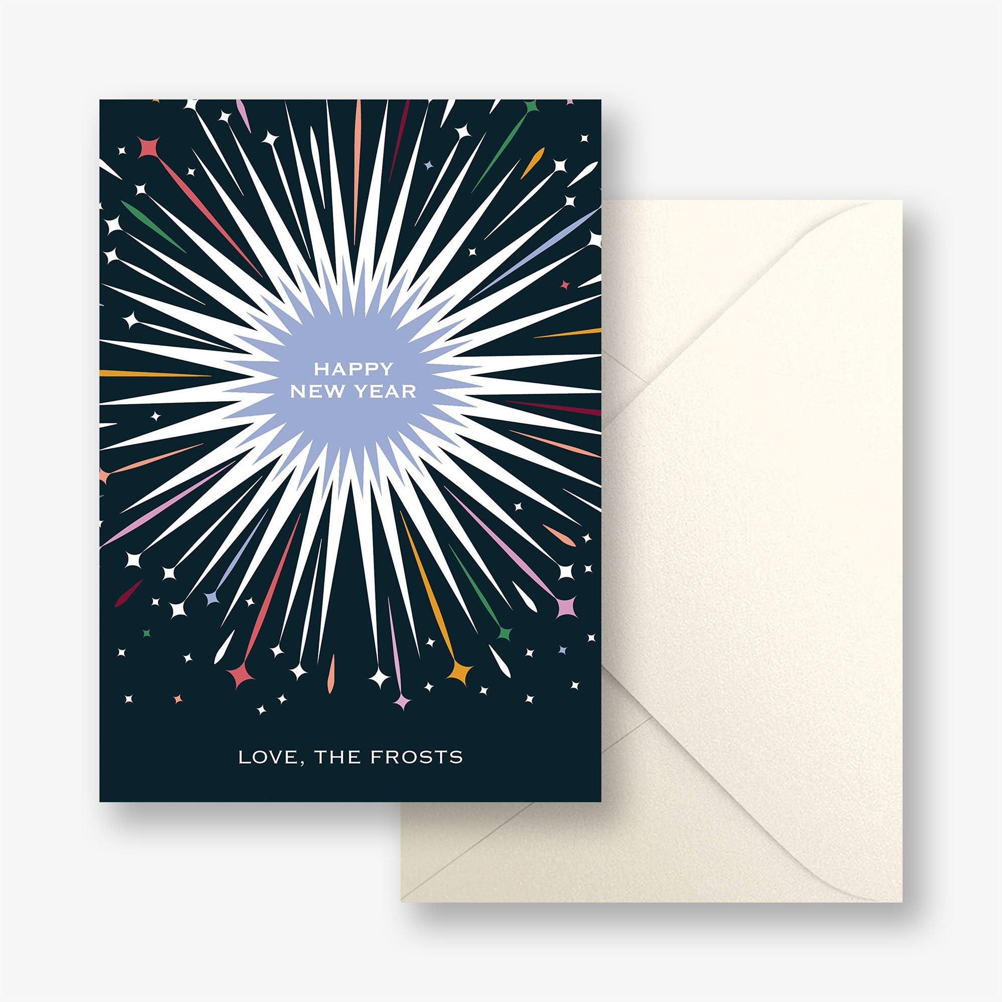 Alternative view of Vibrant Firework Holiday Card
