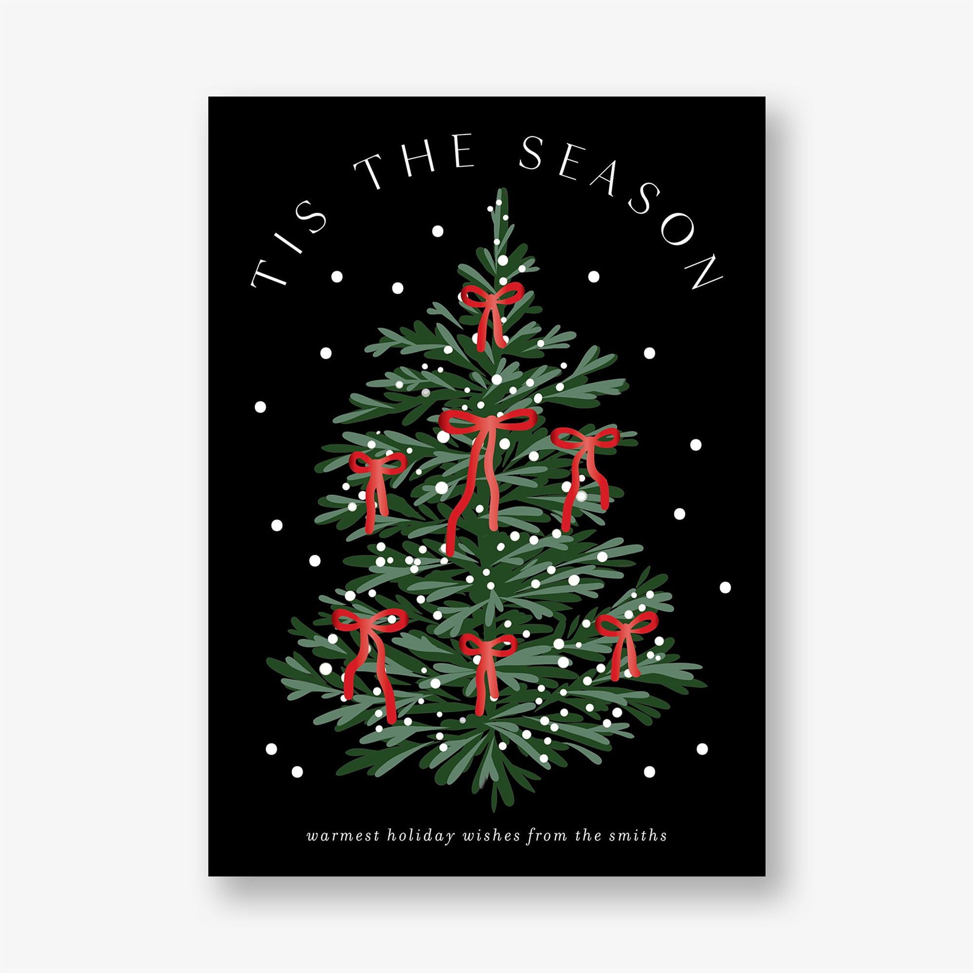 Alternative view of Twinkling Trees Foil Holiday Card