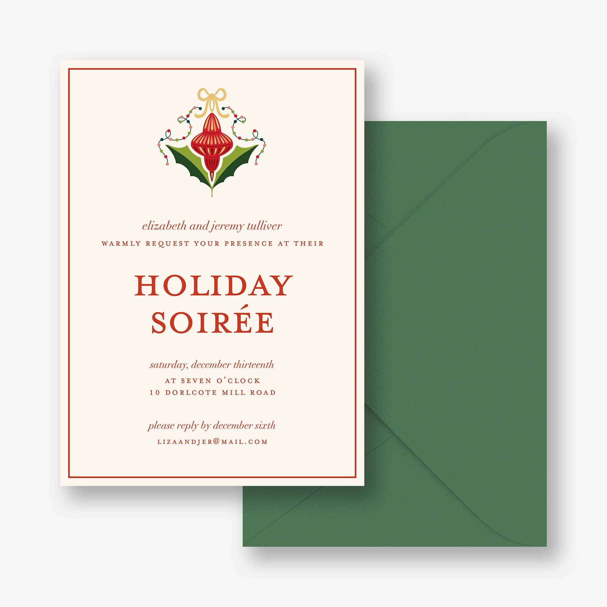 Vintage Ornament Party Invitation - Image 3