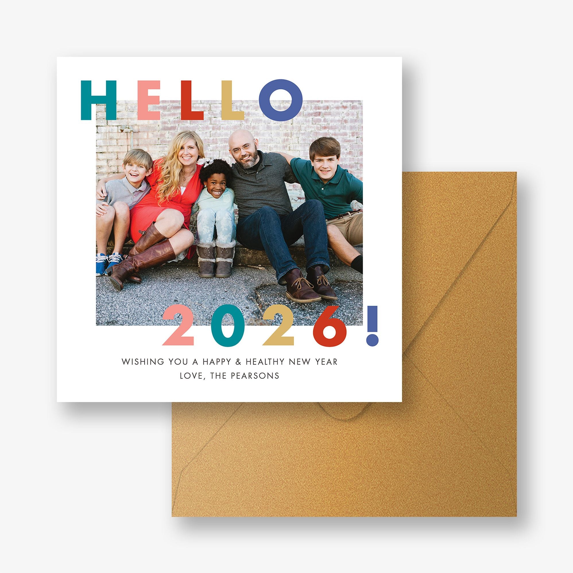 Alternative view of Colorful Type New Year New Years Photo Card