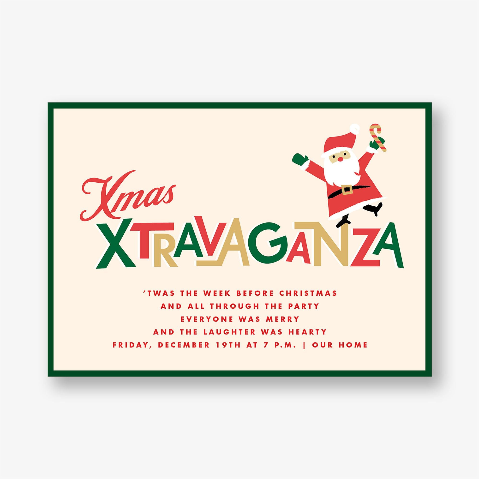 Alternative view of Xmas Xtravaganza Holiday Party Invitation