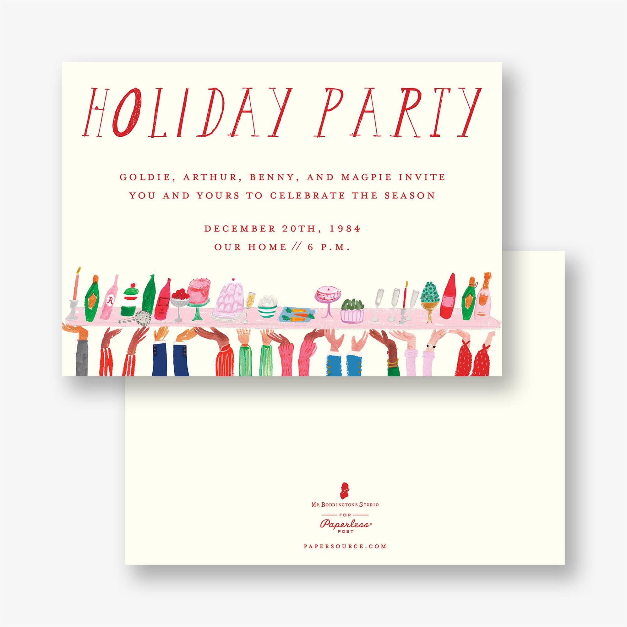 Alternative view of Party Table Holiday Party Invitation