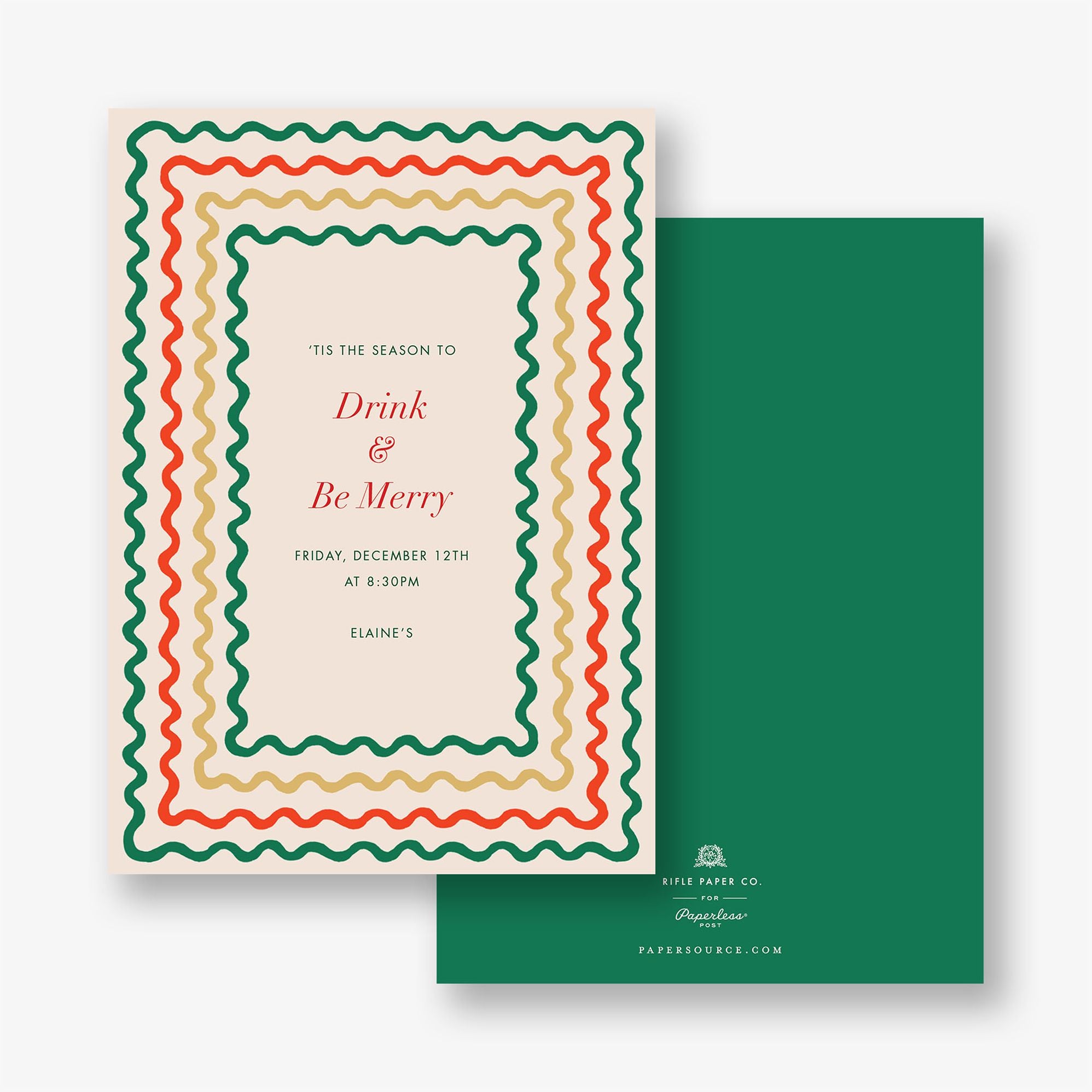 Alternative view of Holiday Ribbon Stripe Party Invitation
