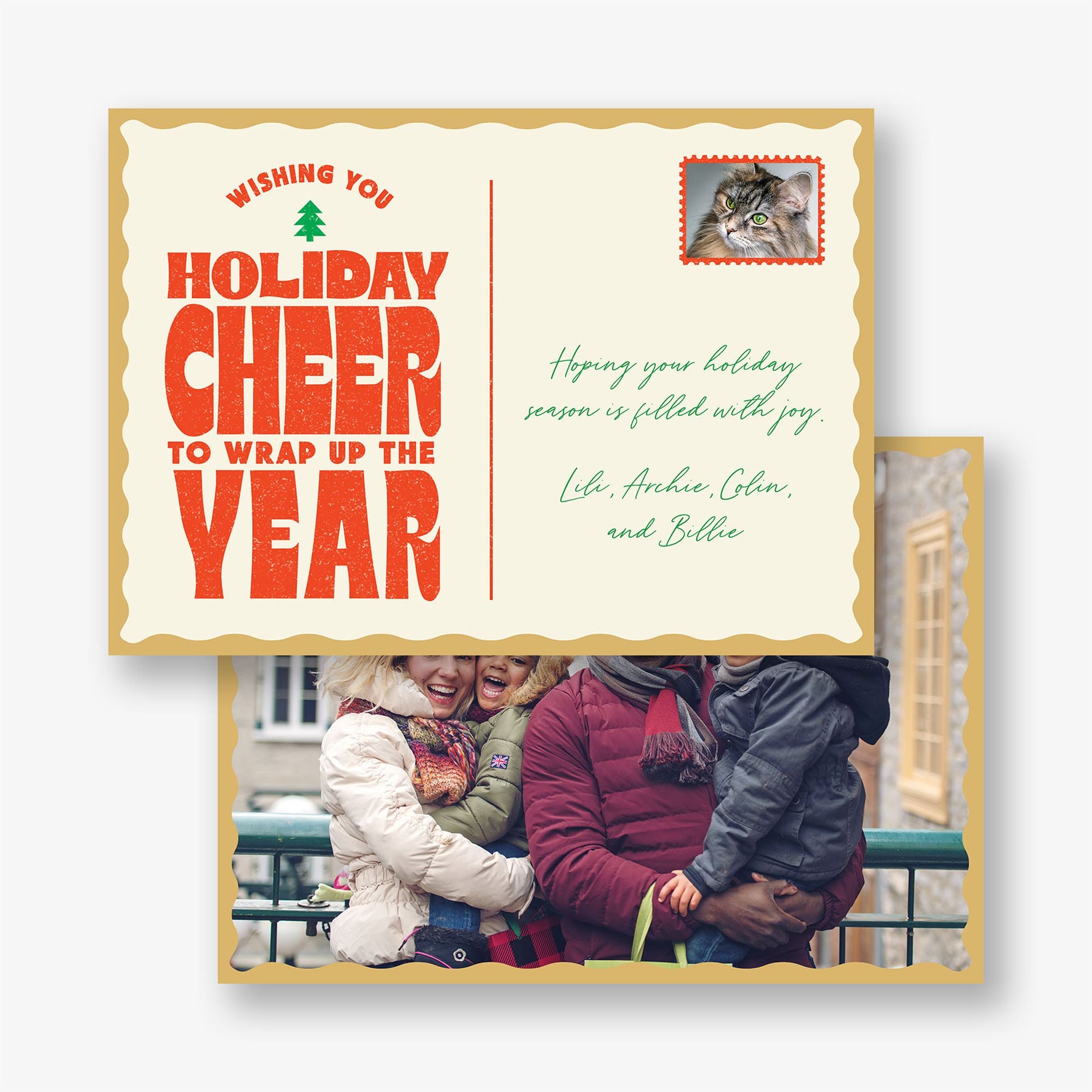 Postage Holiday Photo Card - Image 4