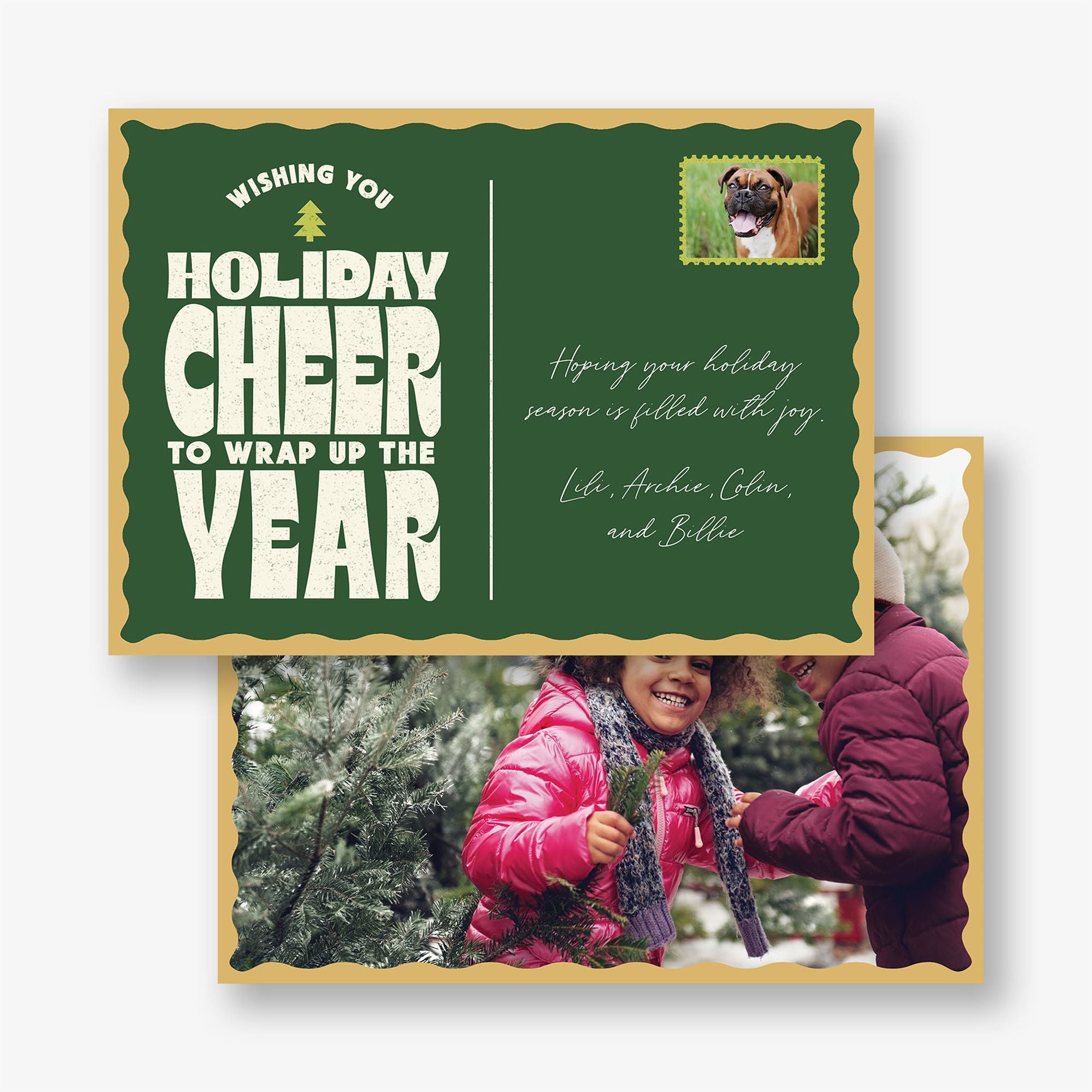 Postage Holiday Photo Card - Image 5