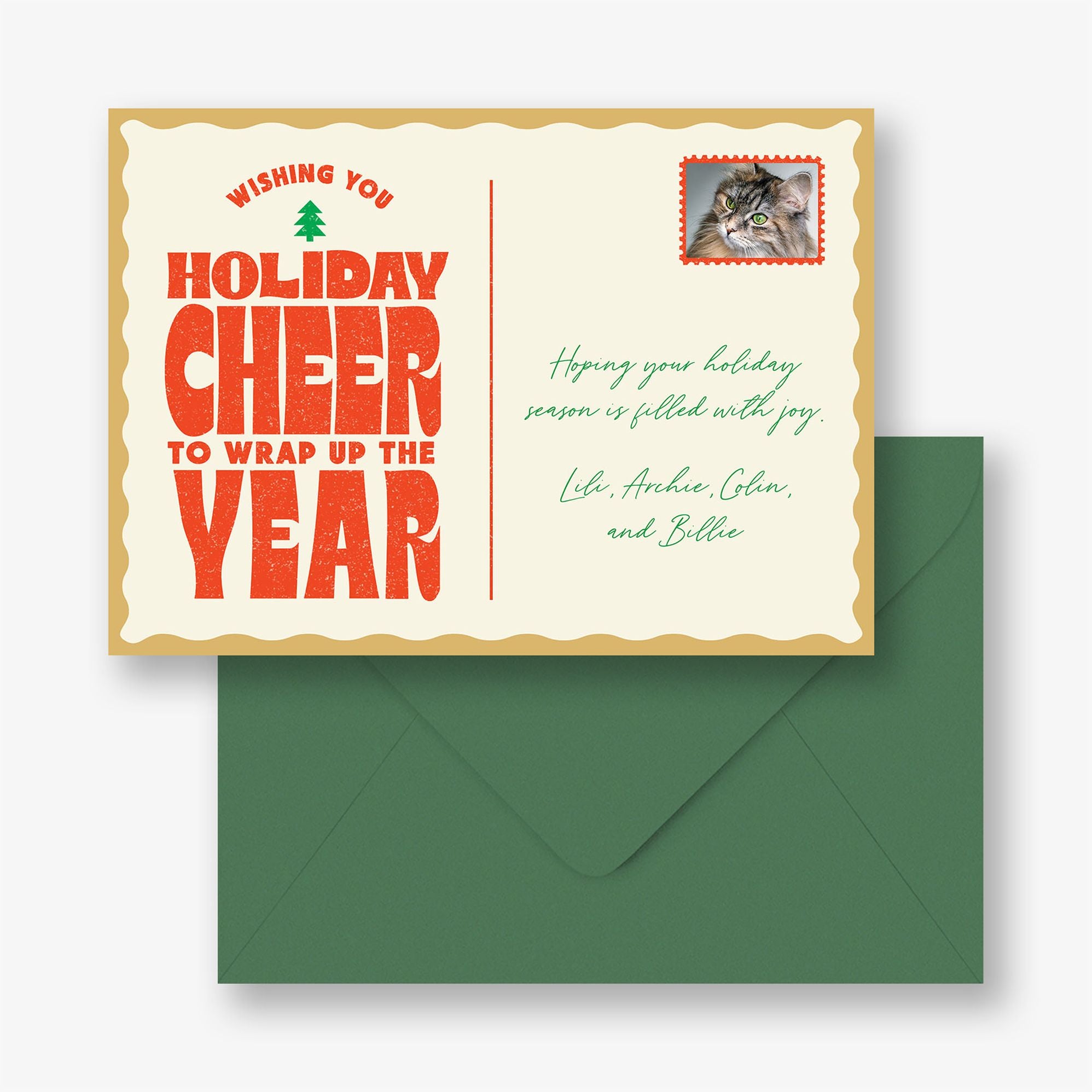 Postage Holiday Photo Card - Image 6