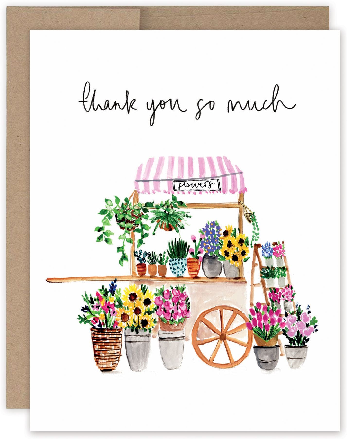 Alternative view of TYOU Flower Cart Thank You Boxed Notecards S/10