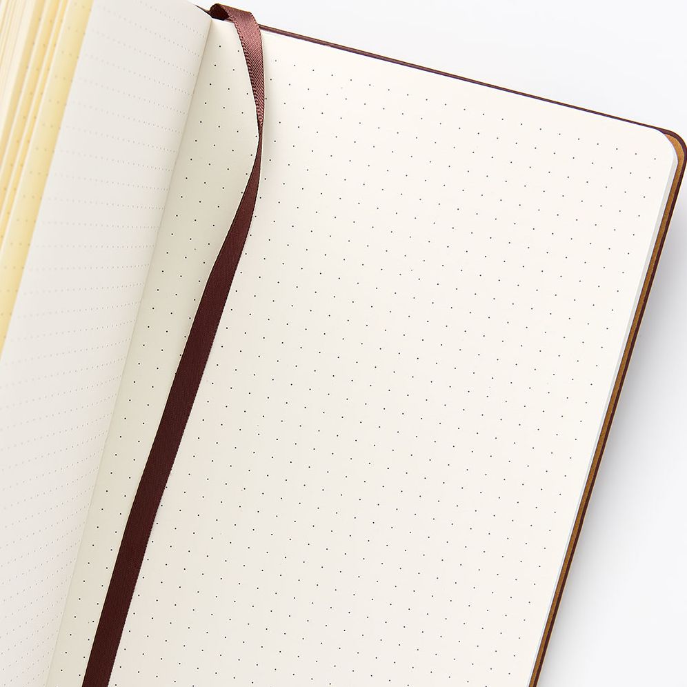 Alternative view of Chocolate Paper Wasp Med Dotted Journal