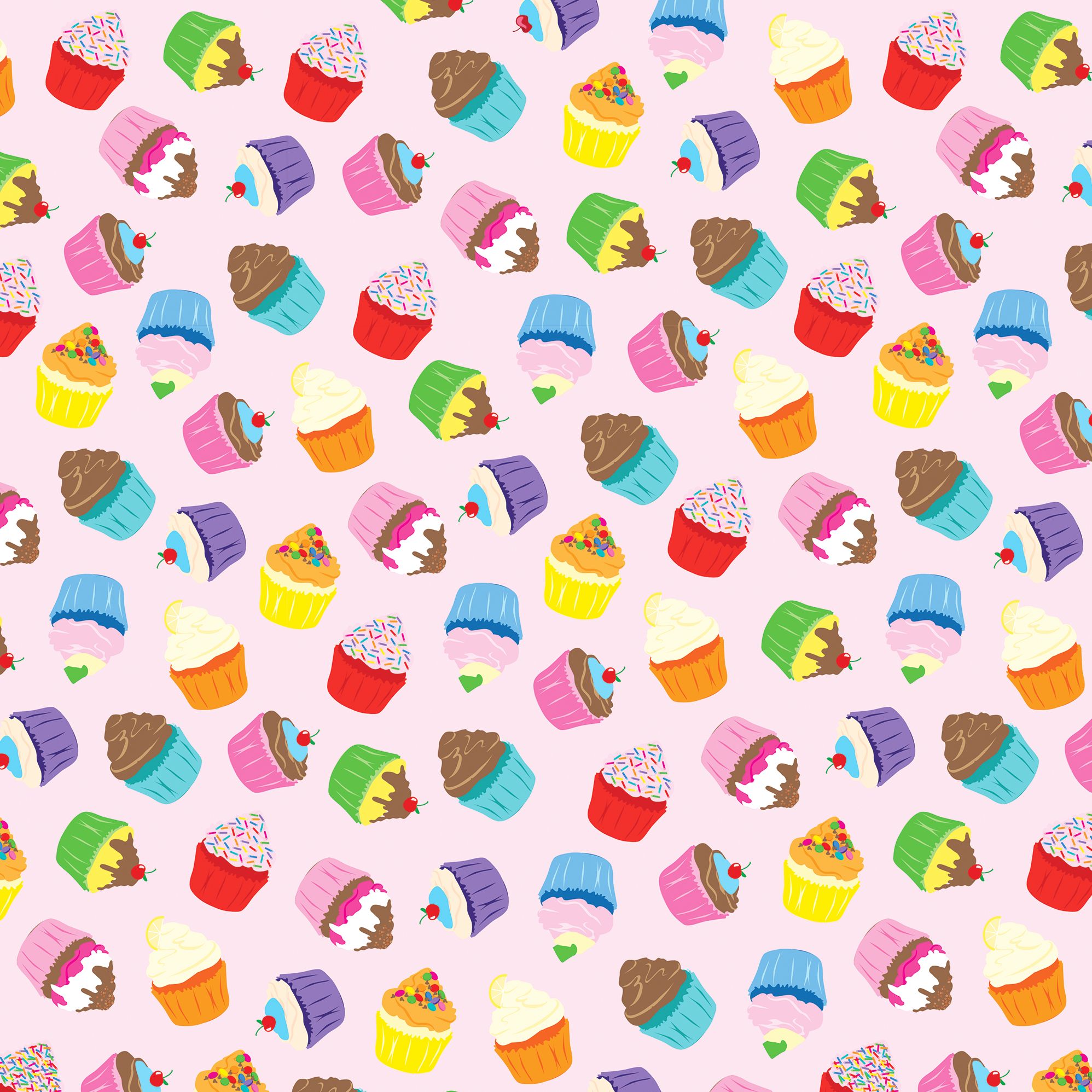 Alternative view of Cheery Cupcakes Flat Wrap