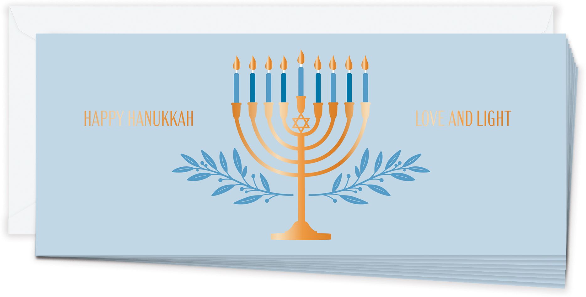Alternative view of Golden Menorah Money Card Set
