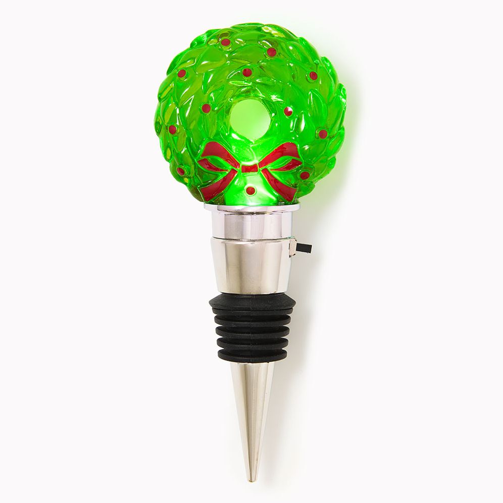 Alternative view of Light Up Wreath Wine Stopper