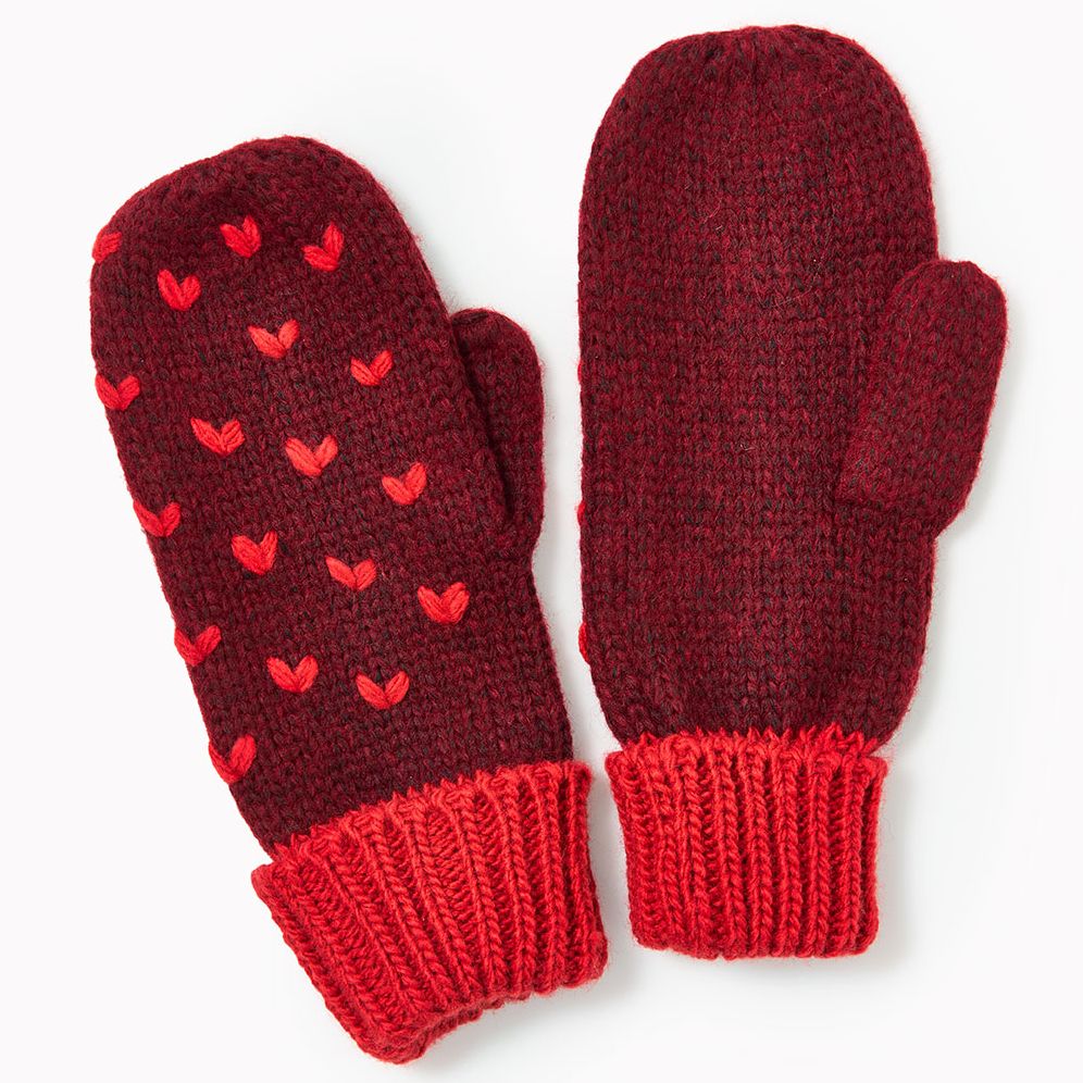 Alternative view of Heart Mittens