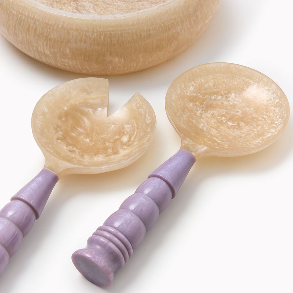 Marbled Resin Salad Server Set - Image 2
